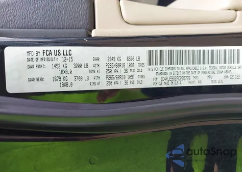 2015 Jeep Grand Cherokee Limited из США, поврежденный, VIN 1C4RJEBG2FC235776